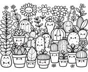 Coloriage plantes et fleurs pour le jour de la terre