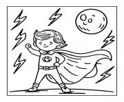 Coloriage super heros deguisement frisson