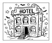 Coloriage hotel des fantomes